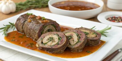 Beef Rolls with Garlic and Herbs