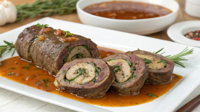 Beef Rolls with Garlic and Herbs