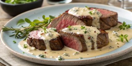 Beef with Gorgonzola Sauce