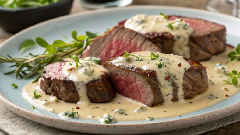 Beef with Gorgonzola Sauce