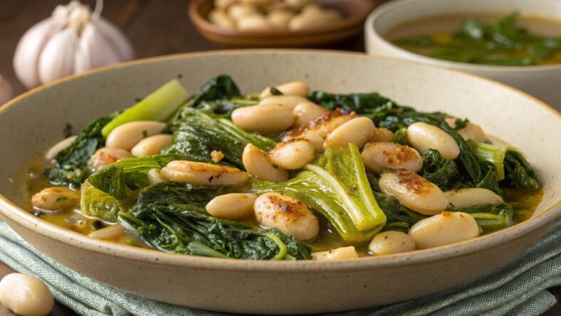 Braised Escarole with Beans