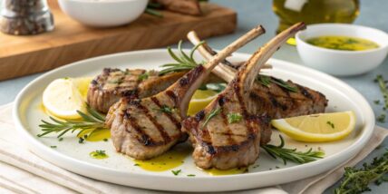 Lamb Cutlets with Garlic