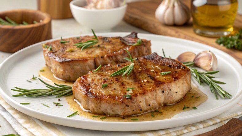 Pork Chops with Vinegar and Rosemary