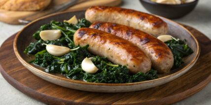 Pork Sausages with Cabbage