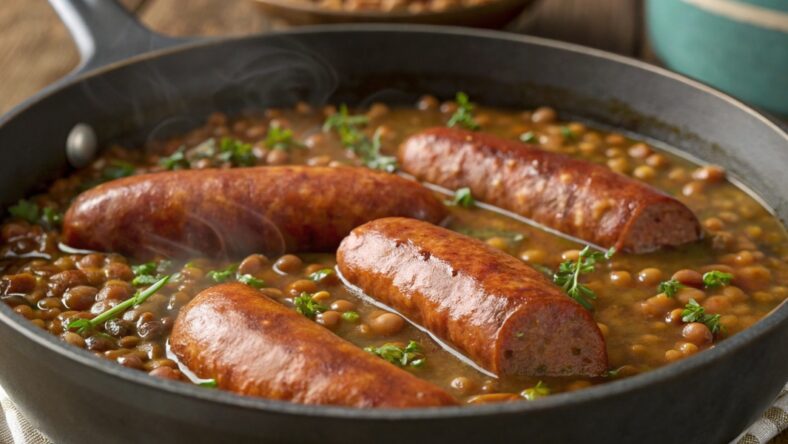 Sausages and Lentils