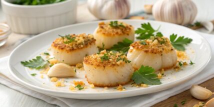 Scallops with Garlic and Parsley