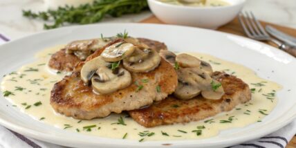 Veal Scaloppine with Mushrooms