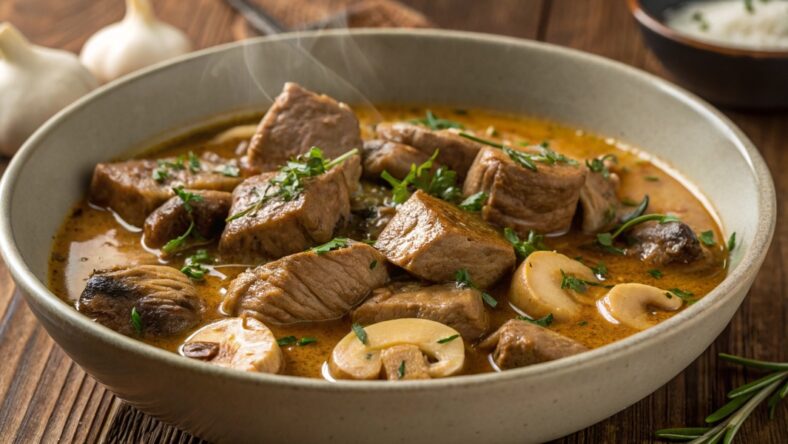 Veal Stew with Mushrooms