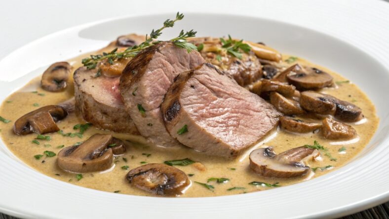 Veal with White Wine and Mushrooms